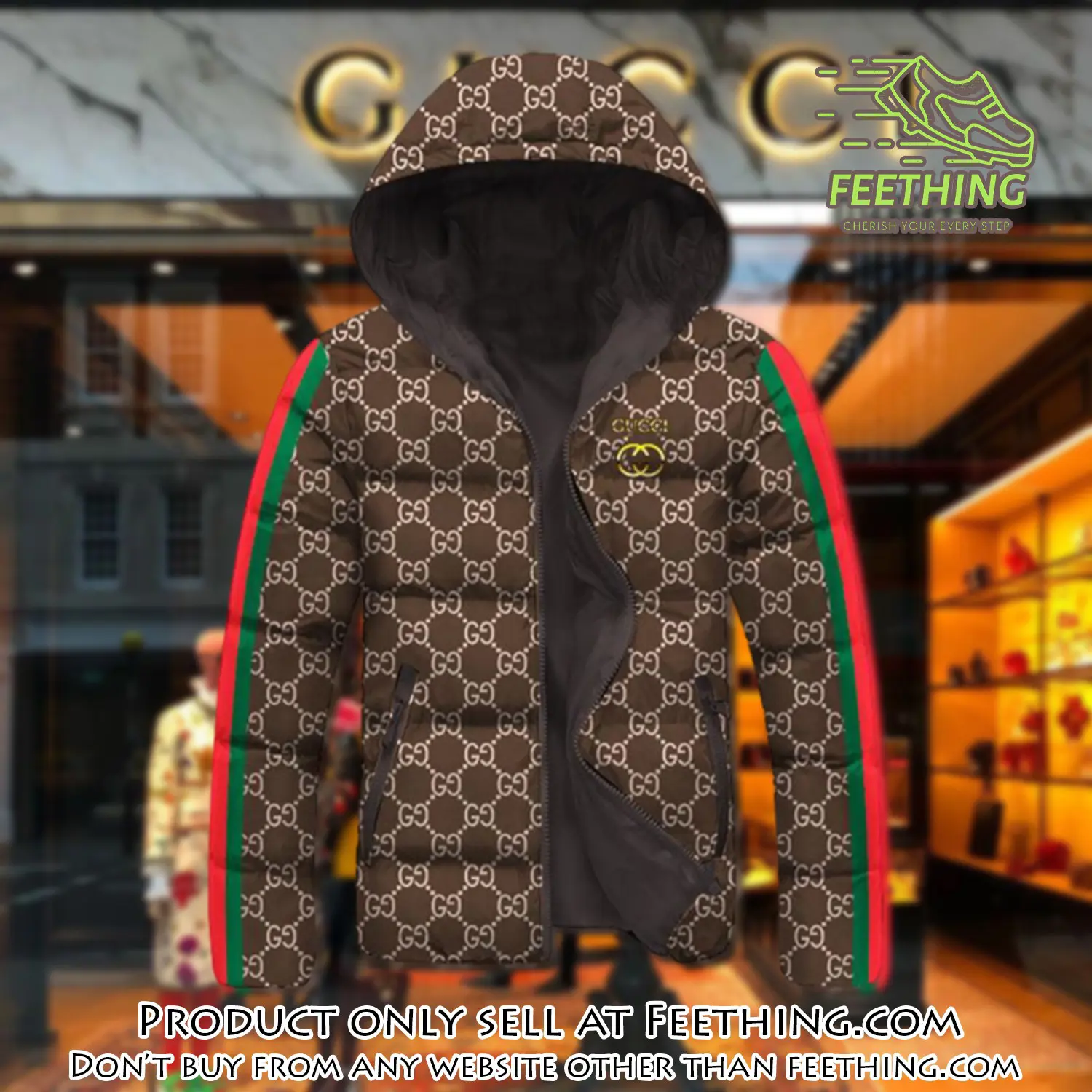Gucci downfilled coat ultralight down jacket outdoor jacket warm outwear dfj1011 ft5311996
